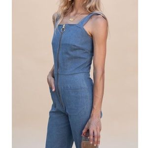 LYKKE WULLF denim fibi jumpsuit size small!
